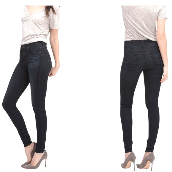AG The Farrah Skinny High Rise Stretch Jeans in Brooks Wash - Picture 2 of 10